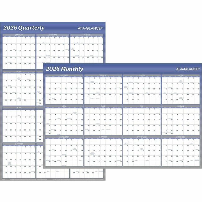 ACCO Brands AT-A-GLANCE Planner Wall Revrsabl 24X36 AAGA1102