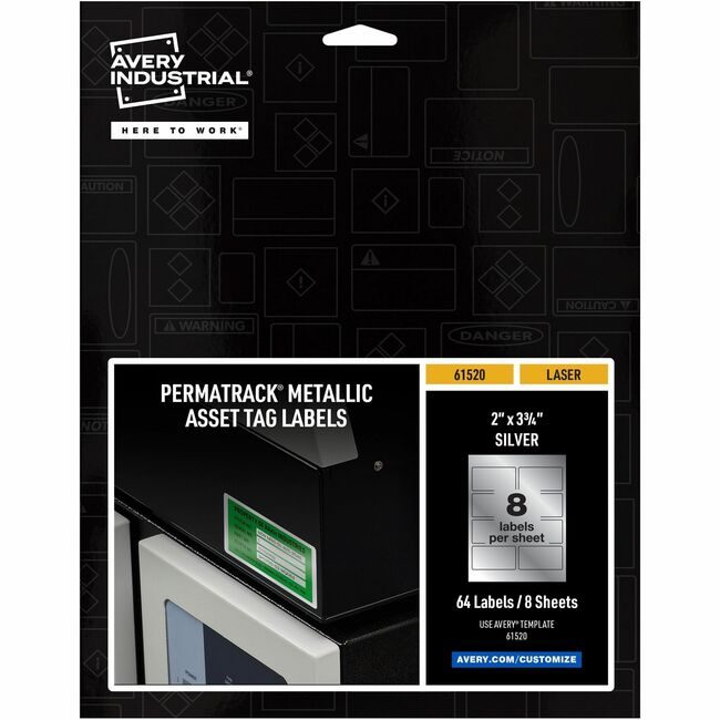 Avery Products Corporation Label Tag Metlc Slv 64 Pack AVE61520