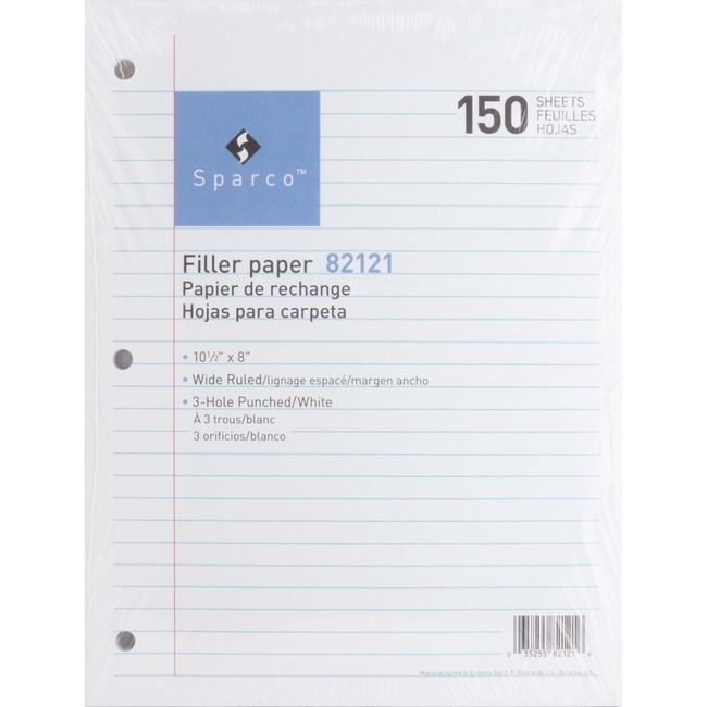 Sparco Paper Filler Wd 10.5X8 150 SPR82121