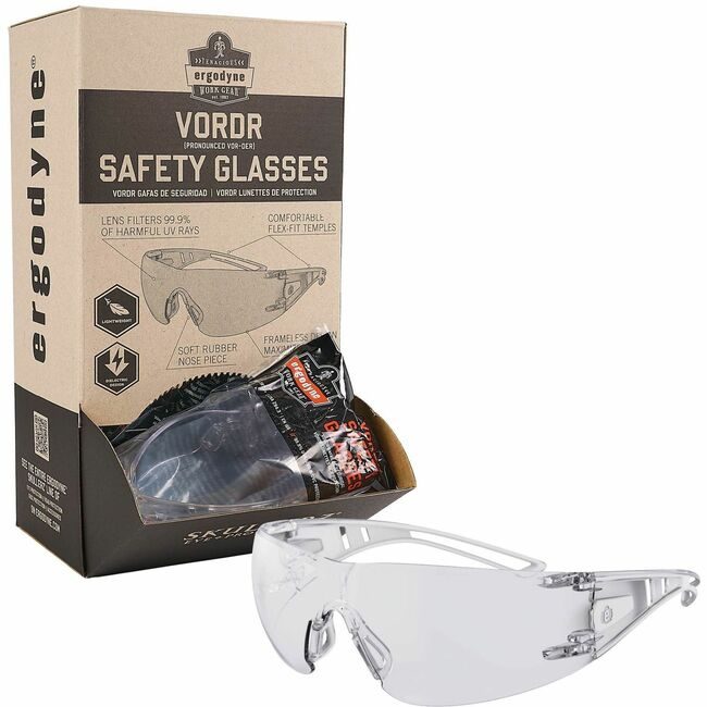 Ergodyne Glasses Safety Framlss Clear EGO58101