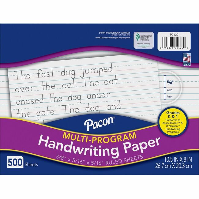 Pacon Corporation Paper Hndwrtng K&1ST GRDE PAC2420