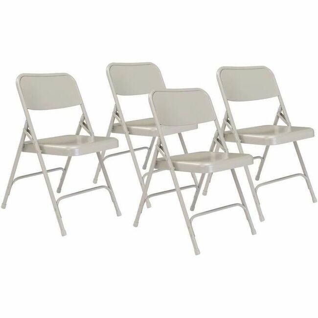 National Public Seating Chair Fold Steel Gray NPS202