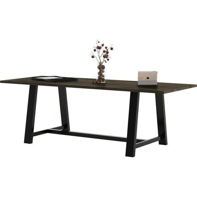 KFI Seating Table W/Wdtop 36X96 Wn KFIT3696BMTLFTB
