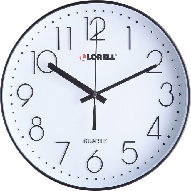 Lorell Clock Wall Quiet 12" LLR61011