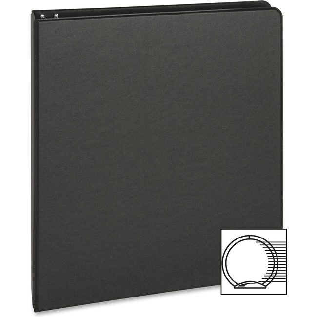Business Source Binder Economy Rnd 1" Black BSN09976