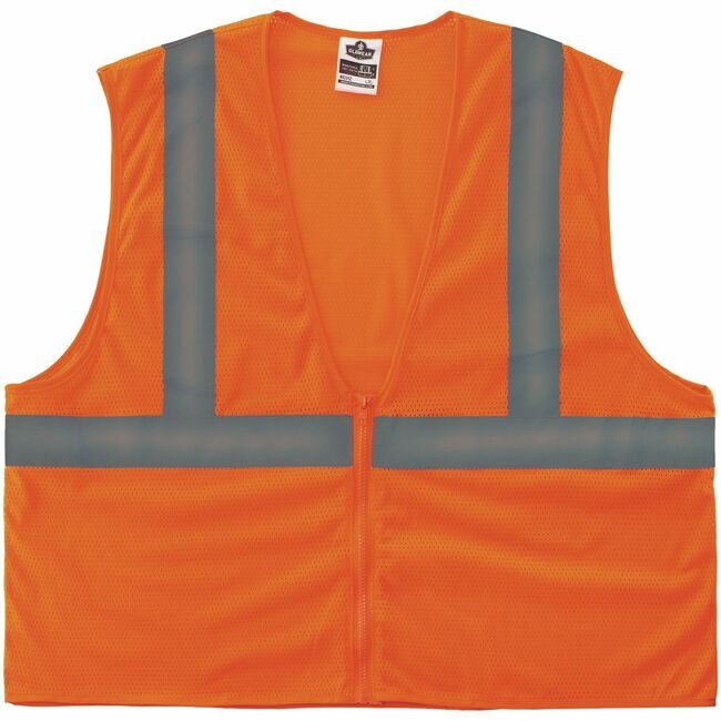 Ergodyne Vest Mesh Zipper Orng 2X/3X EGO20987