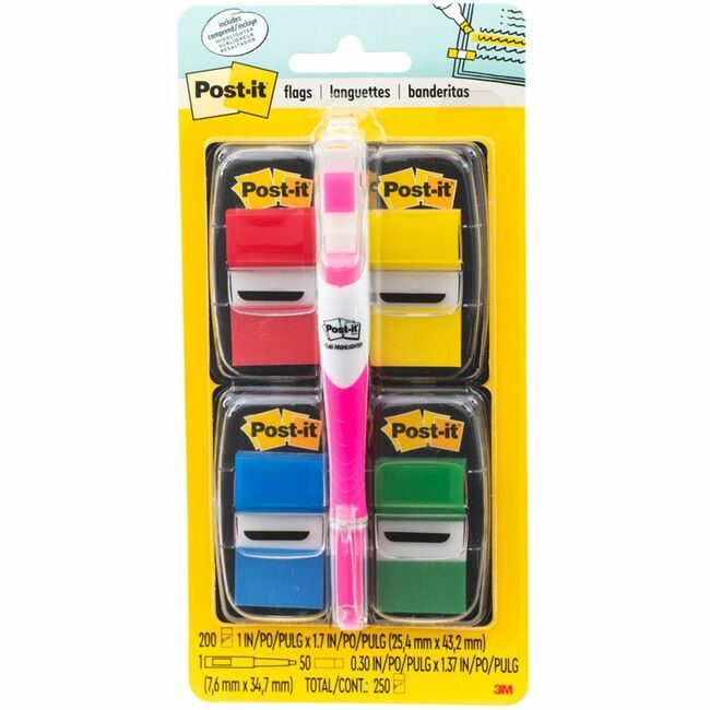 3M Company Flags Valupk 1" W/Highliter MMM680-RYBGVA