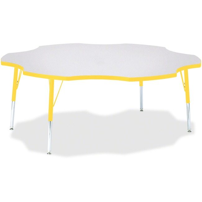 Jonti-Craft, Inc. Table Six Leaf 60" Gy/Yw JNT6458JCE007
