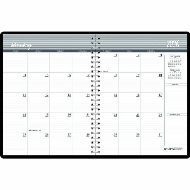 House of Doolittle Planner Monthly Wirebound HOD26202
