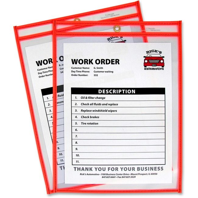 C-Line Products Holder Shopticket 9X12 Orng CLI43912