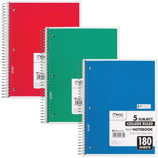 ACCO Brands Mead / Five Star Book Theme 10.5X8 180SH MEA05682