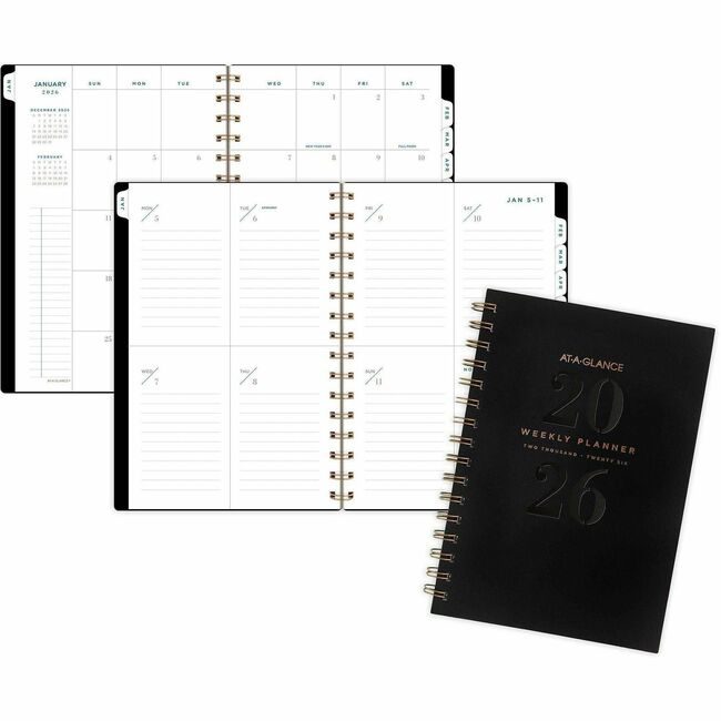 ACCO Brands AT-A-GLANCE Planner Siglite Wm Small Black AAGYP200L05