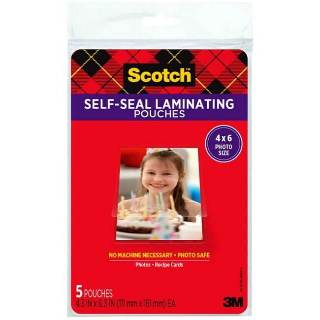 3M Company Sheet Lamin Photo 4X6 Clear MMMPL900G