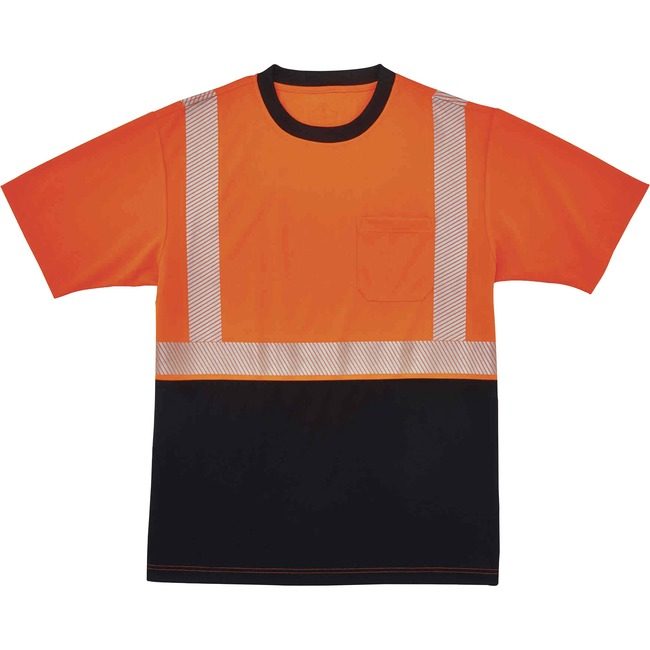 Ergodyne T-Shirt Black Front 4X Orng EGO22588