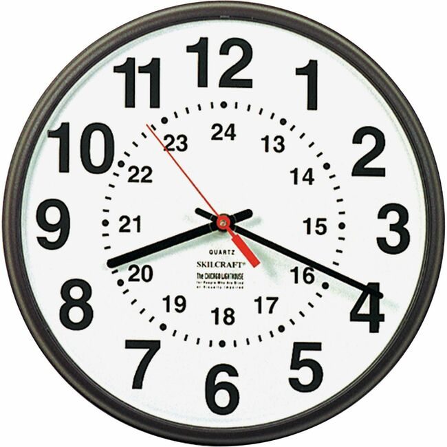 Varies / verify SKU SKU-LEVEL VERIFICATION REQUIRED Clock Wall 12/24HR 12.75"BK NSN3428199