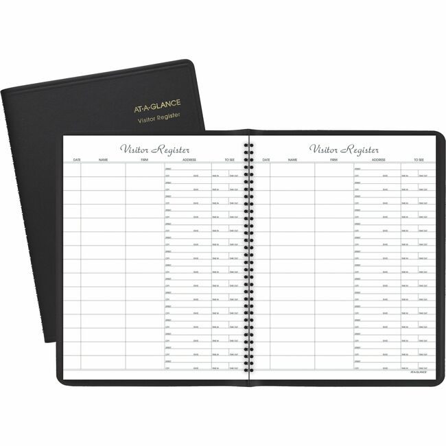 ACCO Brands AT-A-GLANCE Register Visitors Leather AAG8058005