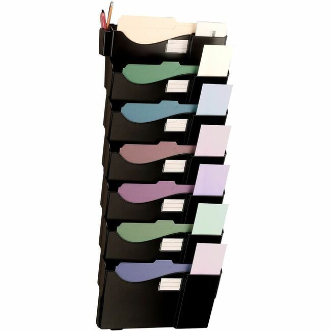 Business Source File Wall 7-PK Black BSN08174