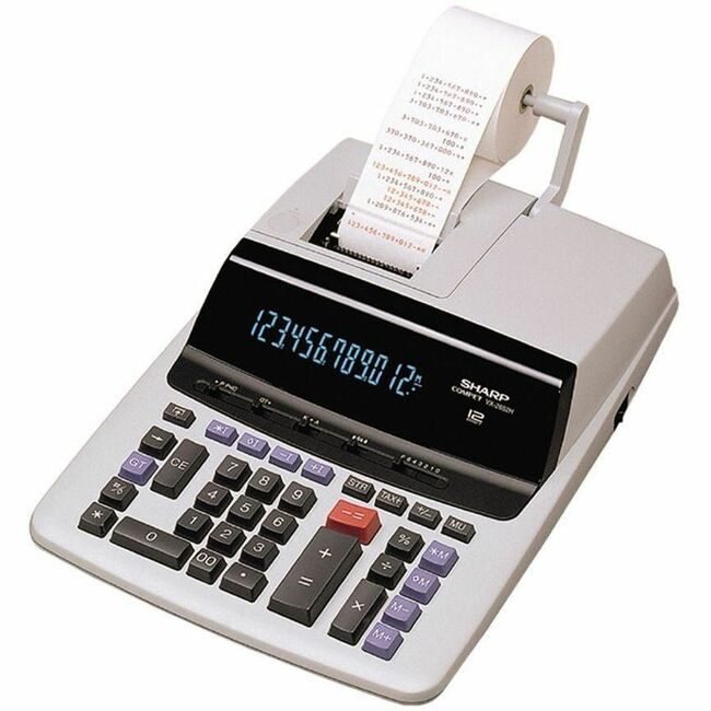 Sharp Electronics Calc Prnt 2CLR 3.6LPS 12DGT SHRVX2652H