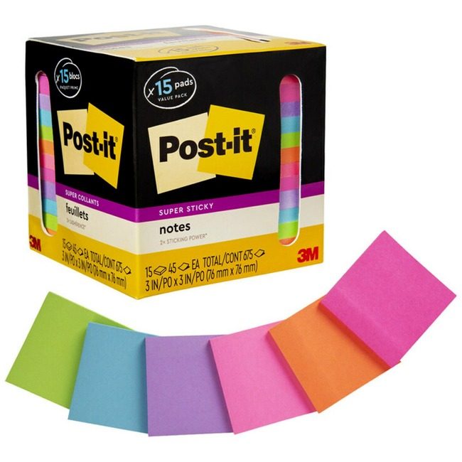 3M Company Notes Super Sticky Mini Box MMM65415SSCP