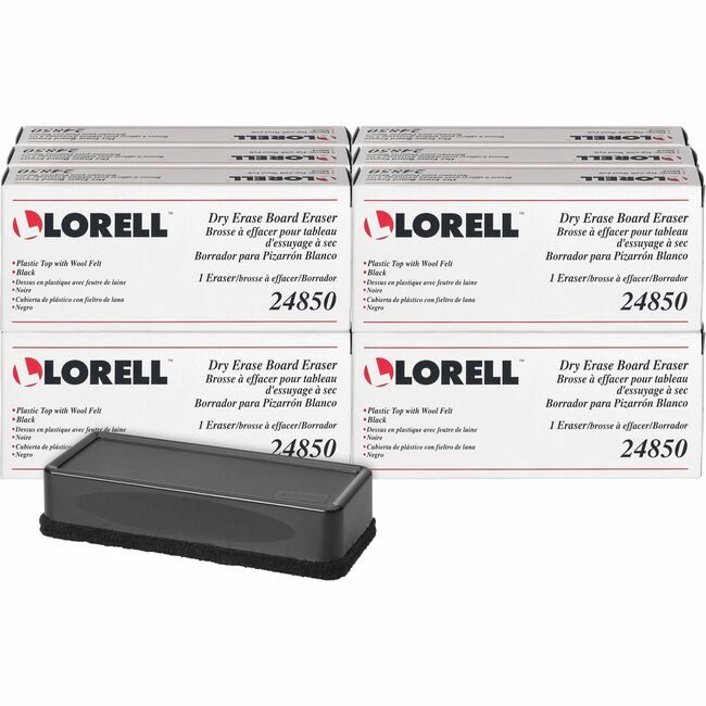 Lorell Eraser Bd Dryerase Black LLR24850BX