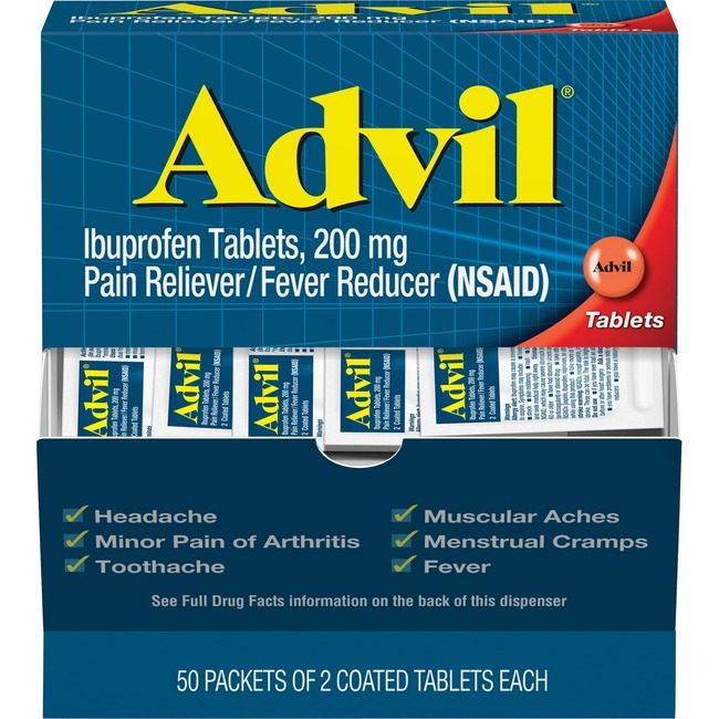GlaxoSmithKline plc Advil Tablet 2/PK 50 Count Dispenser GKC15489