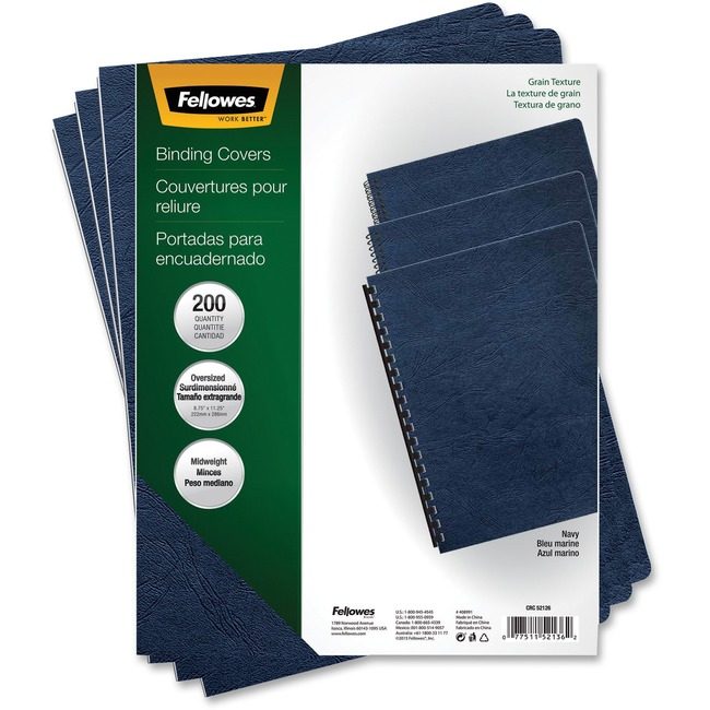 Fellowes Brands Cover Bnd Ovsz 200 Pack Nvbe FEL52136