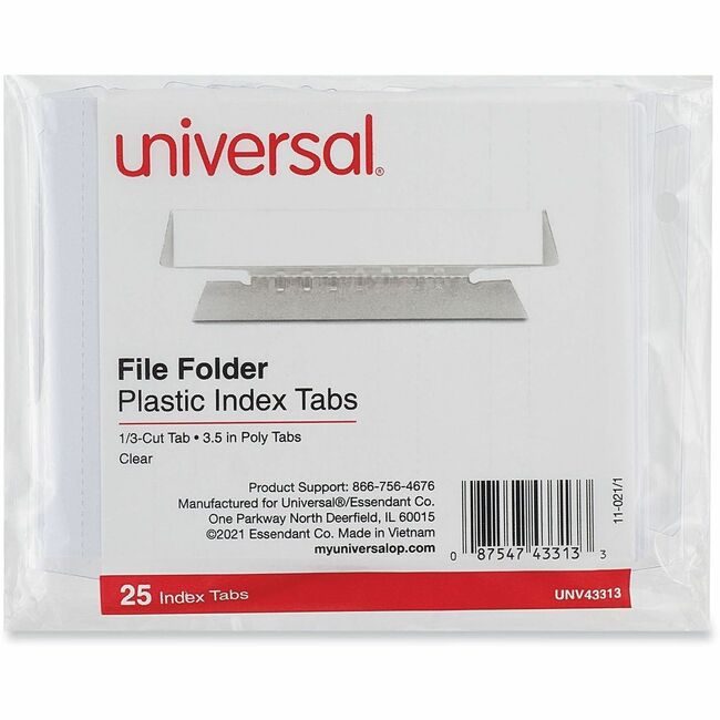 Universal Office Products Tab Hang Fldr 1/3CT 25 Cr UNV43313