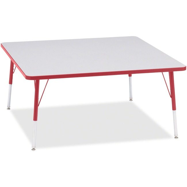 Jonti-Craft, Inc. Table Square 48X48 Gy/Rd JNT6418JCA008