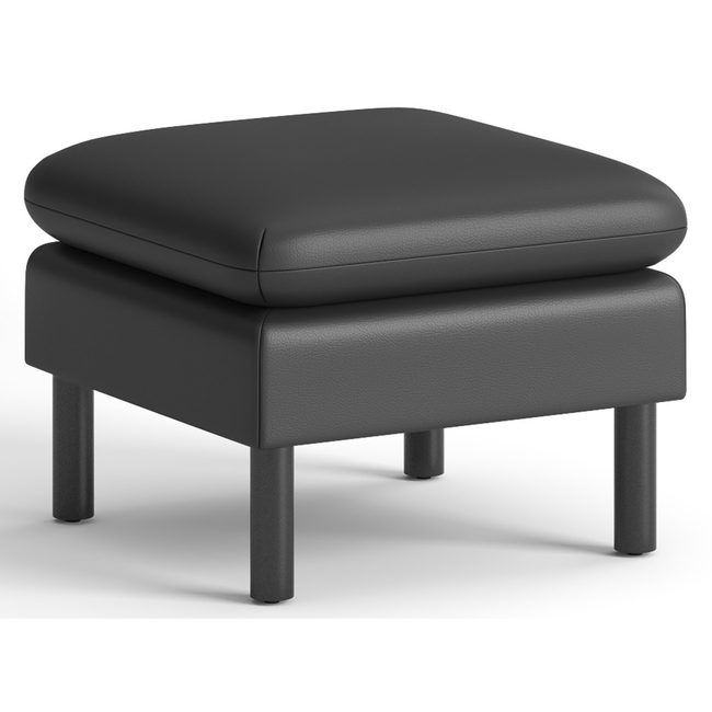 The HON Company Ottoman Lounge Fabric Black HONVP3LOTTBLK