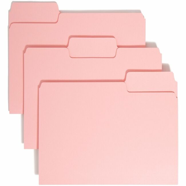 Smead Manufacturing Co. Folder File Letter 1/3 Pink SMD12643