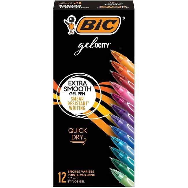 BIC Corporation Pen Gelocity Qukdry Assorted BICRGLCGA11-AST