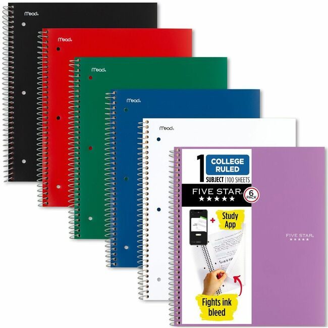 ACCO Brands Mead / Five Star Notebook 1SUB 6 Pack 11"X8.5" MEA38052
