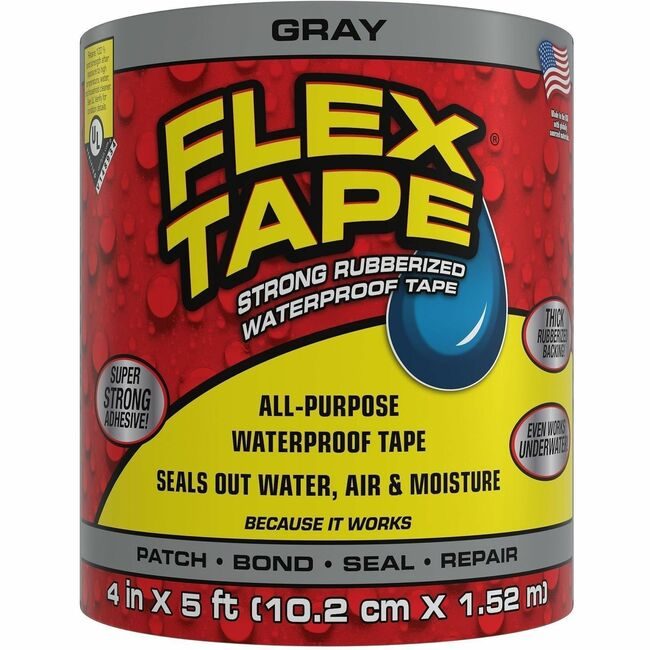 Swift Response, LLC Flex Seal Tape 4"X5 Gray FLXTFSGRYR0405