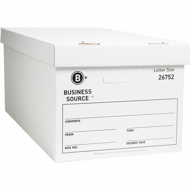 Business Source Box Storage Ecnomy Letter 12 Pack BSN26752