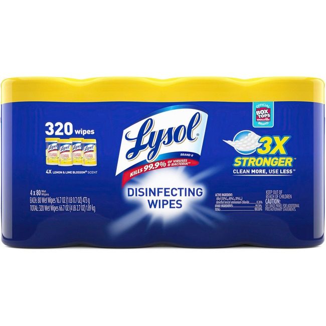 Reckitt Lysol / Resolve / Air Wick / Easy-Off / product-specific Wipe Disinf 4X80CT Lemon RAC90641