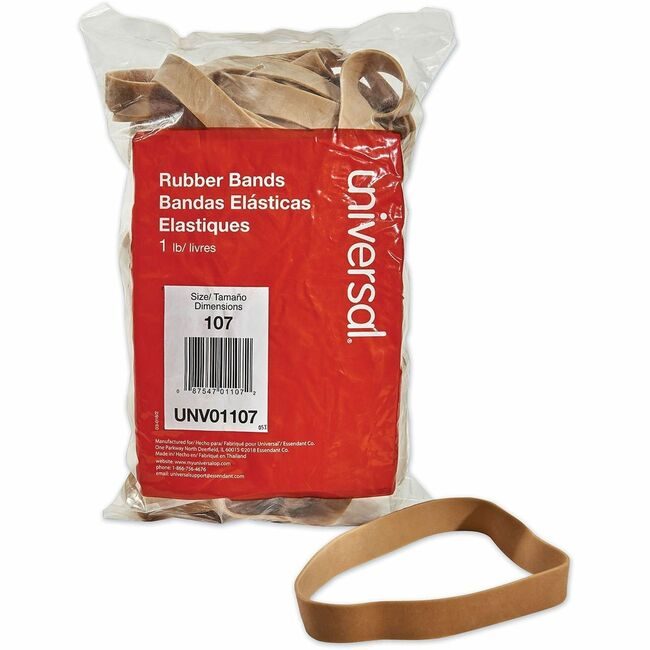 Universal Office Products Rubberbands SIZE 107 1LB UNV01107