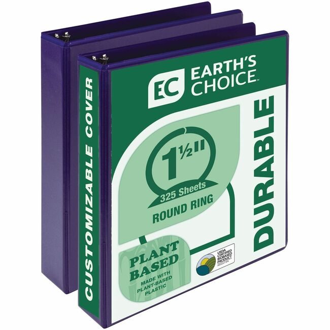 Samsill Binder Vw 1.5" Rr 2 Pack Purp SAMMP286508