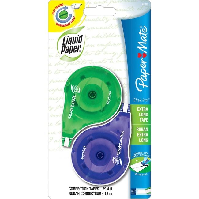 Newell Brands Paper Mate Tape Correction Dryline XL 2 Count PAP6137206