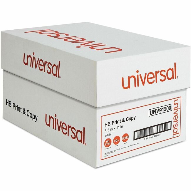 Universal Office Products Paper 8.5X11 20# Hb White UNV91200PL