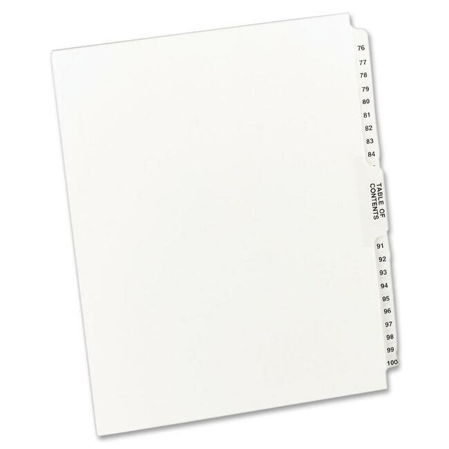 Avery Products Corporation Dividers Legal Sdtab 76-100 AVE11397