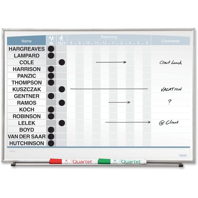 ACCO Brands Quartet Board In/Out Matrix 23X16 QRT33704