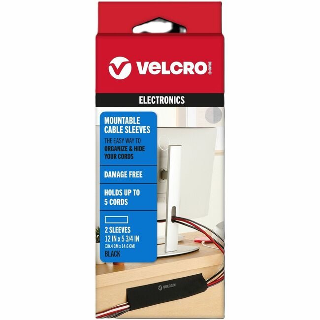 VELCRO Brand Velcro Companies Brand Cable Sleeve Mtable 12X5.75 Black VEK30797