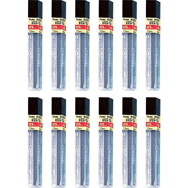 Pentel of America Lead 0.5MM Hb/Black 12 Count PENC505HBBX