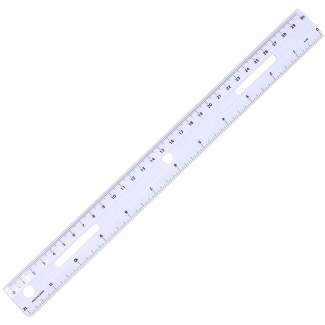 Business Source Ruler Plastic 12" We BSN32365
