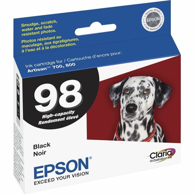 Epson America Crtdg ARTISAN 700/800 Hc Black EPST098120-S