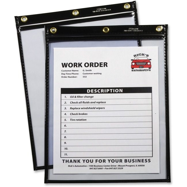 C-Line Products Holder Shopticket 9X12 Black CLI50912