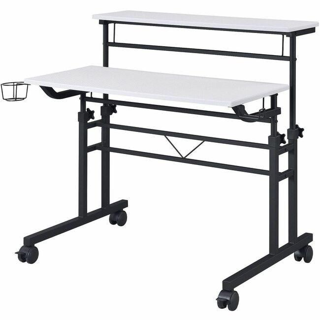 RTA Products Desk Soho Mobile Shlf We Black RTA3800SUWHT
