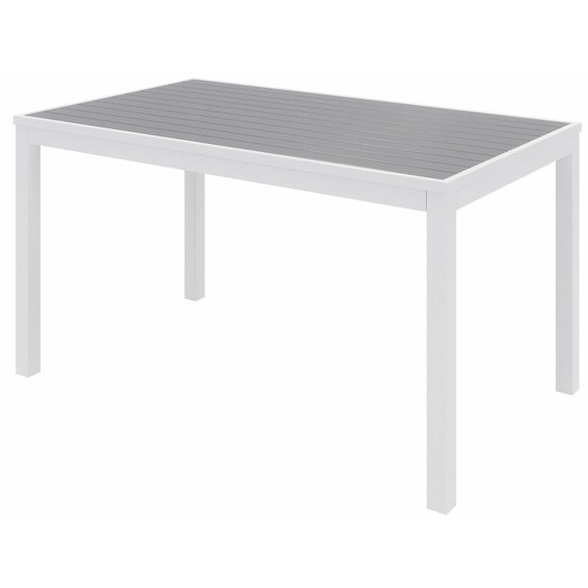 KFI Seating Table Patio Rect White Gray KFIT3255WHGY