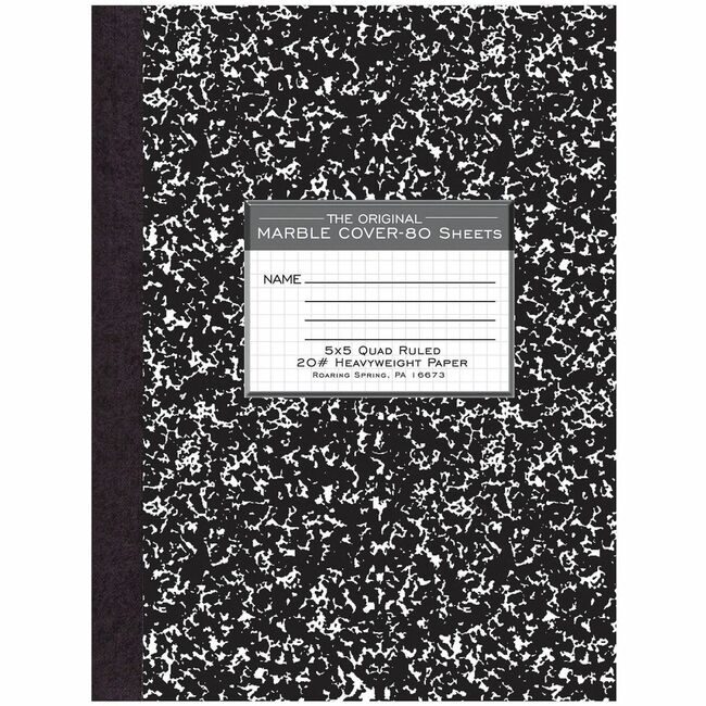 Roaring Spring Paper Products Book MARBLECOMP80CT5X5 ROA77475CT