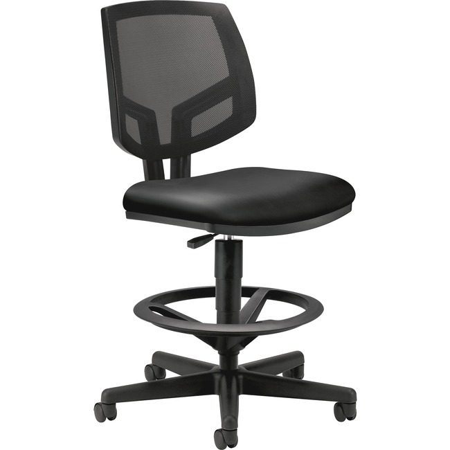 The HON Company Stool Task Mesh Leather Black HON5715SB11T